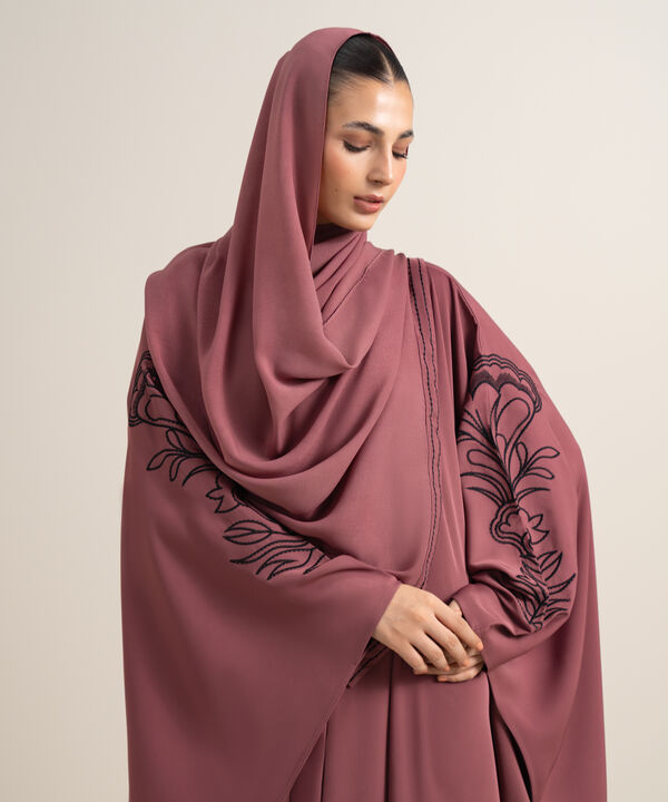 Embroidered Kaftan Abaya Set