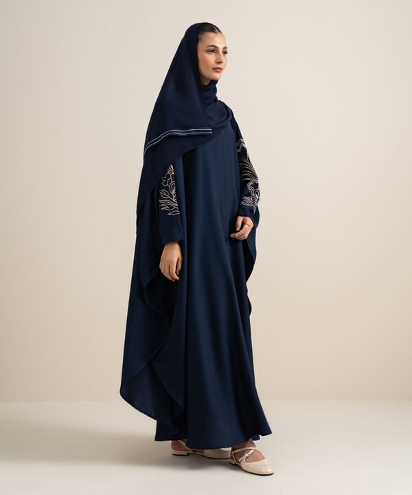 Embroidered Kaftan Abaya Set