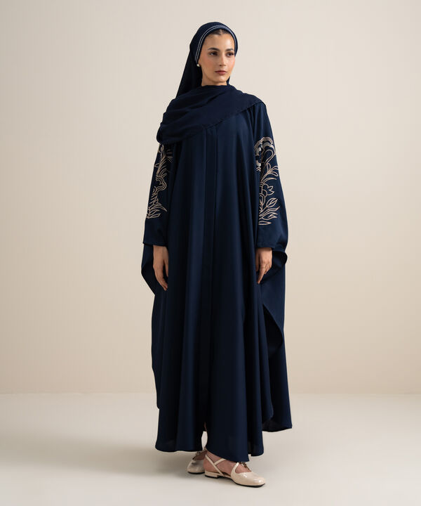Embroidered Kaftan Abaya Set