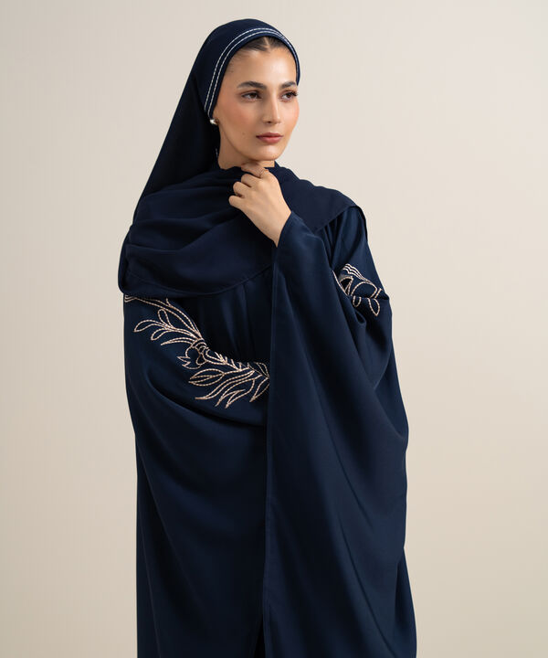 Embroidered Kaftan Abaya Set