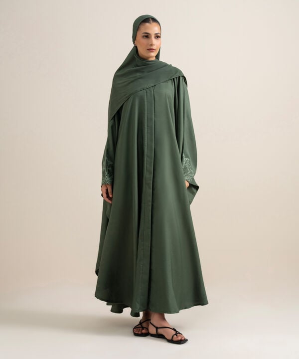 Embroidered Kaftan Abaya Set
