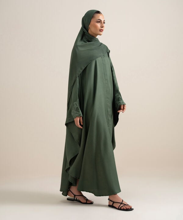 Embroidered Kaftan Abaya Set