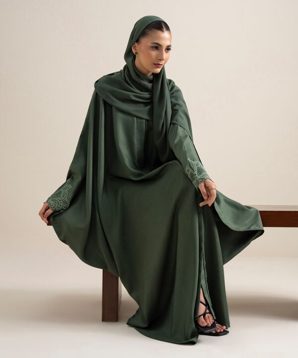 Embroidered Kaftan Abaya Set