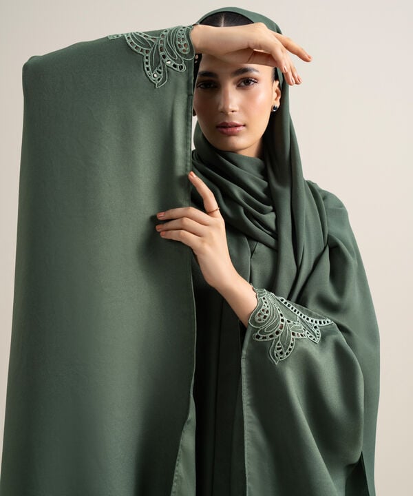 Embroidered Kaftan Abaya Set