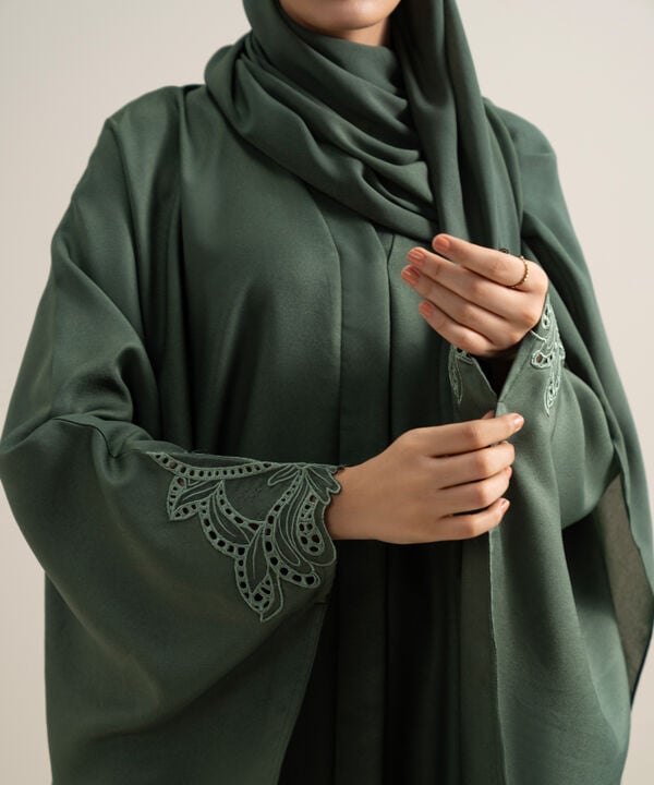 Embroidered Kaftan Abaya Set