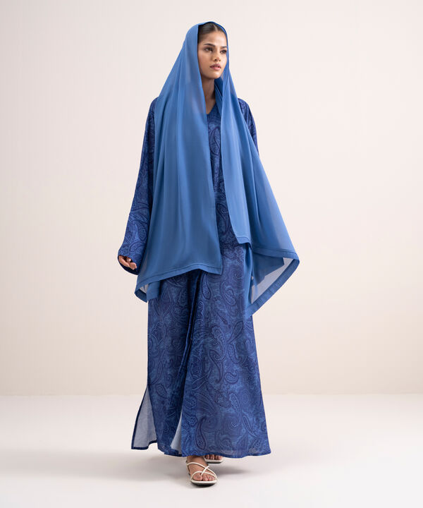 Printed Abaya Set