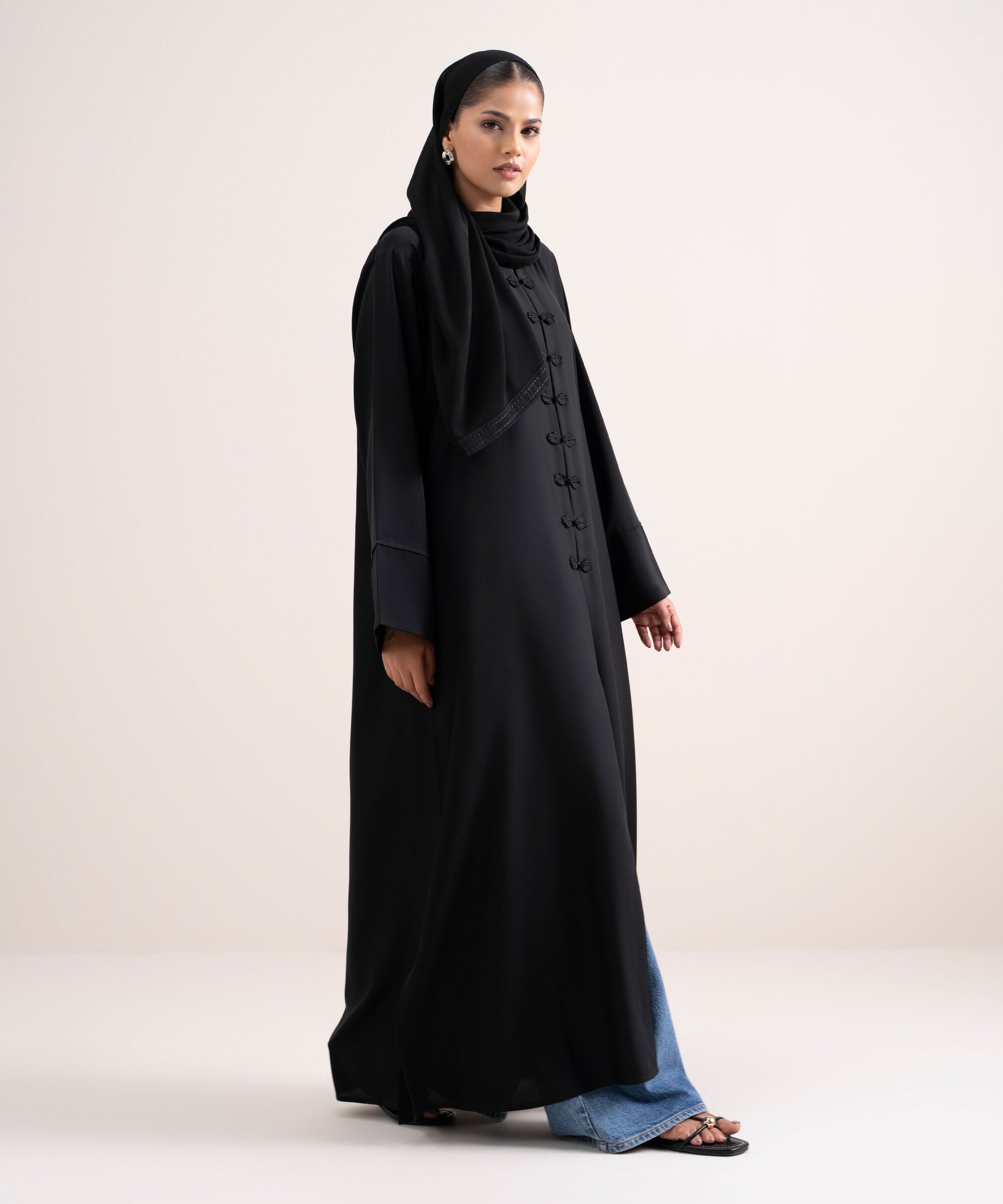 Front Open Abaya Set ABBAYAV72614