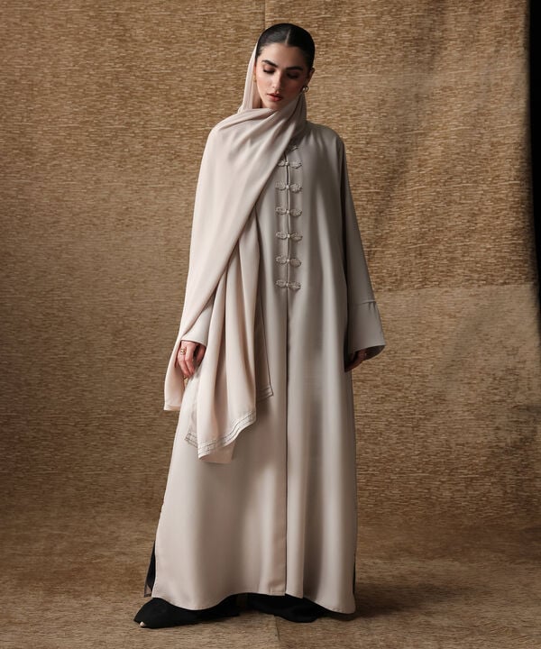 Front Open Abaya Set