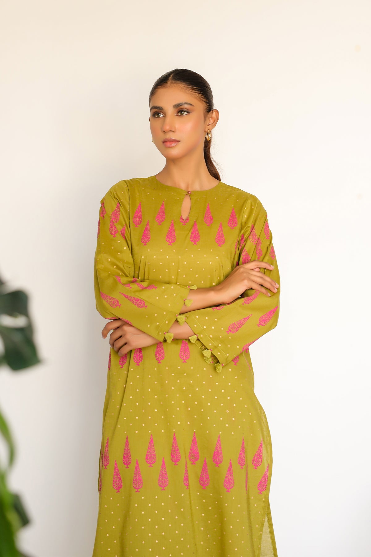 Cotton Silk Shalwar (As Shown)