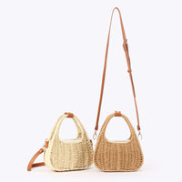 Cannes Rafia Bag with Detachable Shoulder Strap