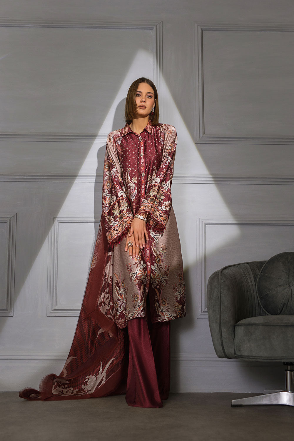 Design 05 Silk Unstitched Collection 2023 (Vol. 2)