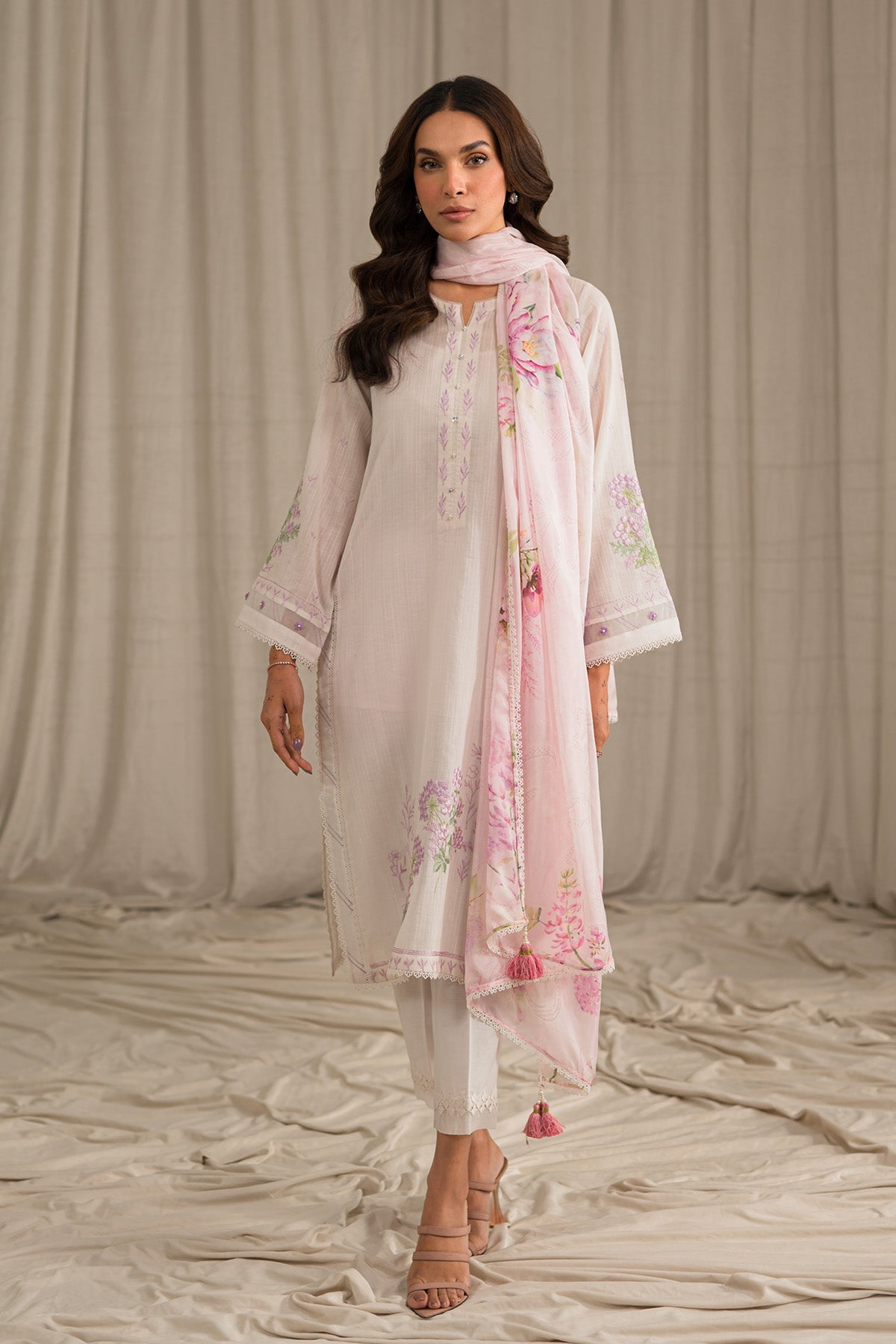 Slub Lawn 3 Piece (Embroidered)