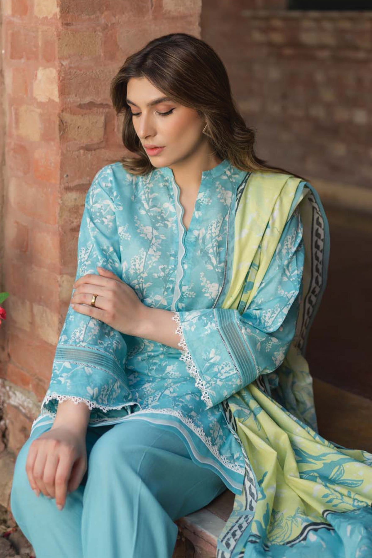 Printed Viscose Crepe 3 Piece