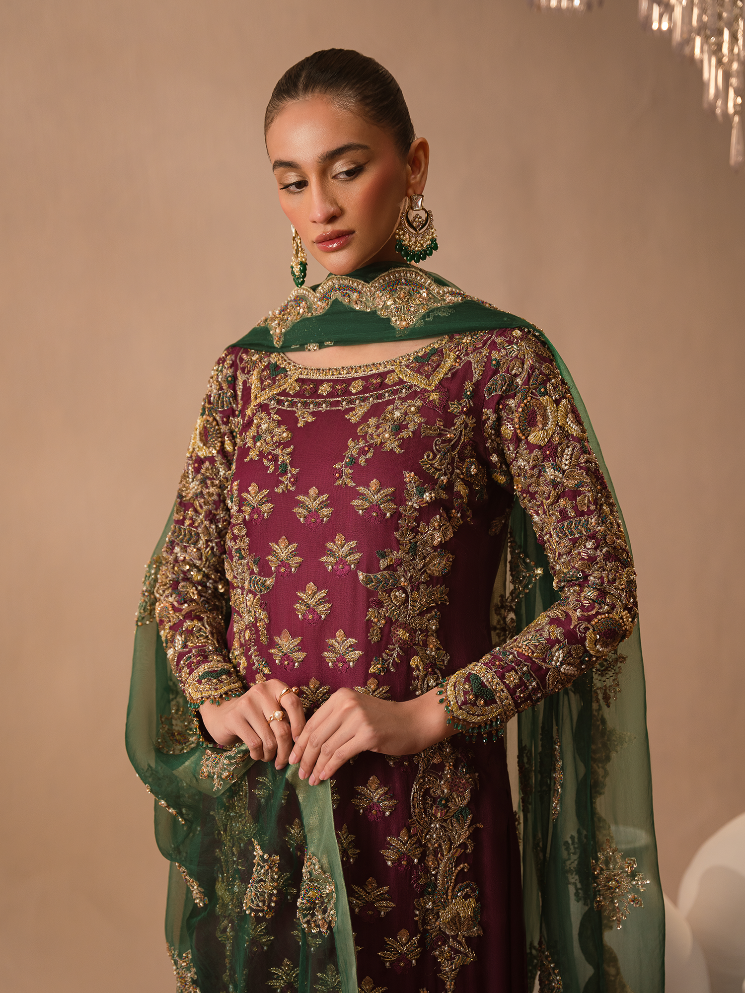 Abeera Usman – Burgundy Dusk Style