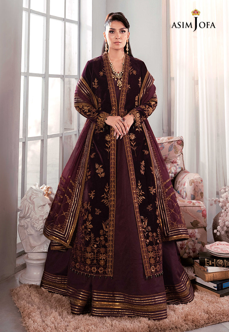 Ajam-01 Embroidered Velvet 3 Pcs