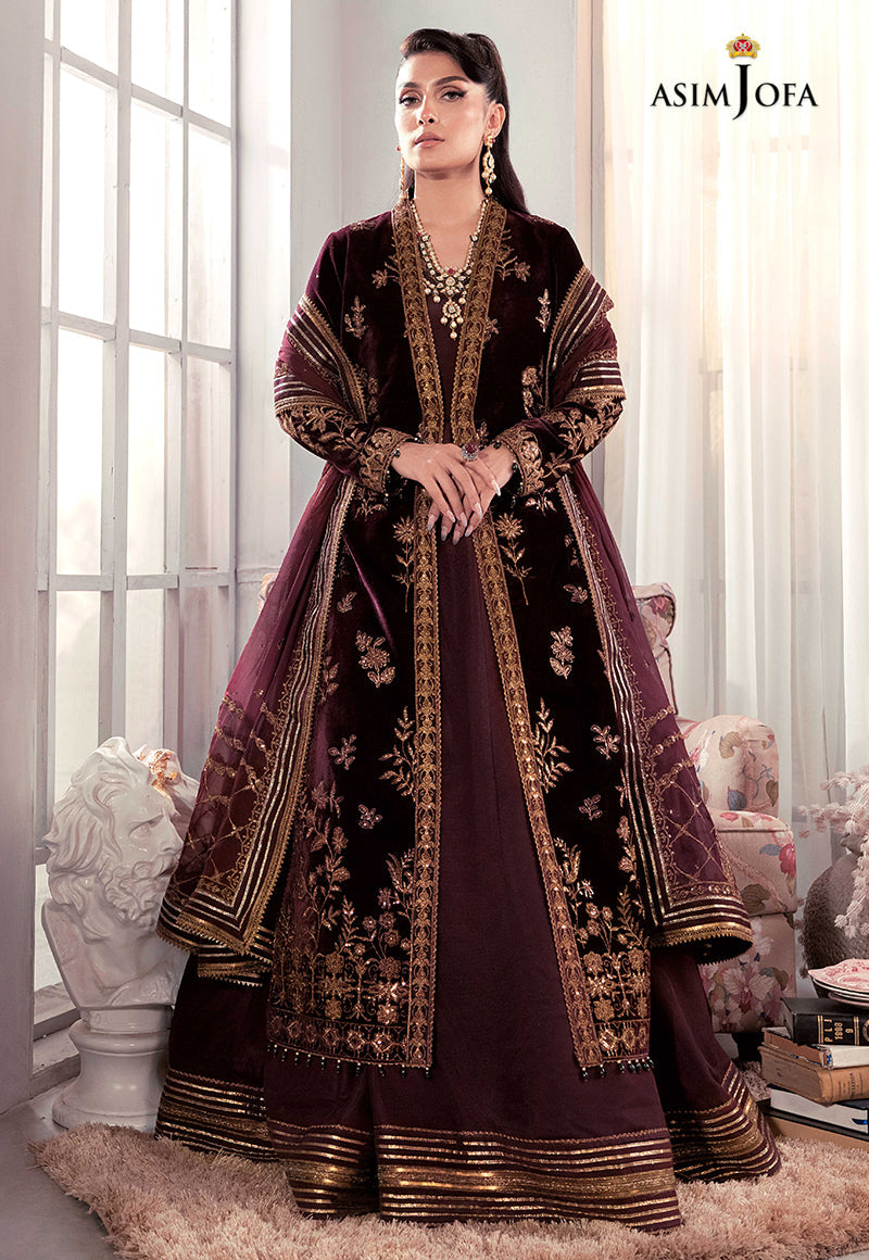Ajam-01 Embroidered Velvet 3 Pcs