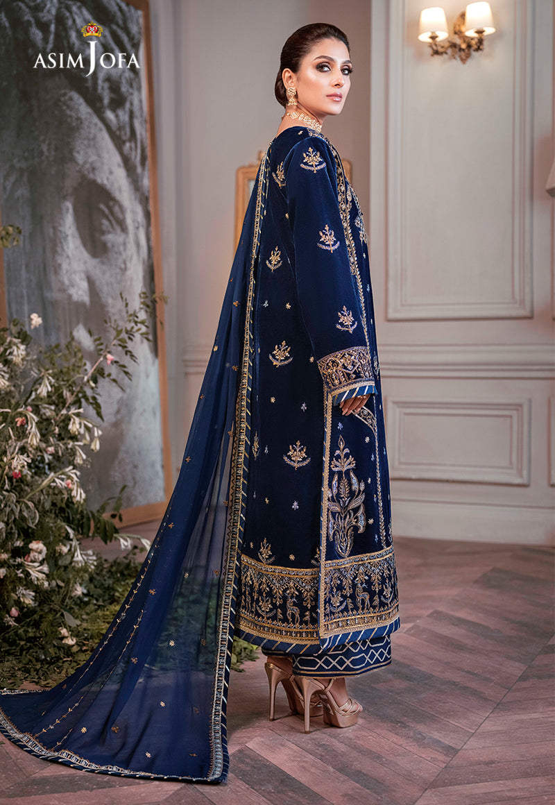 AJAM-08 EMBROIDERED VELVET 3 PCS