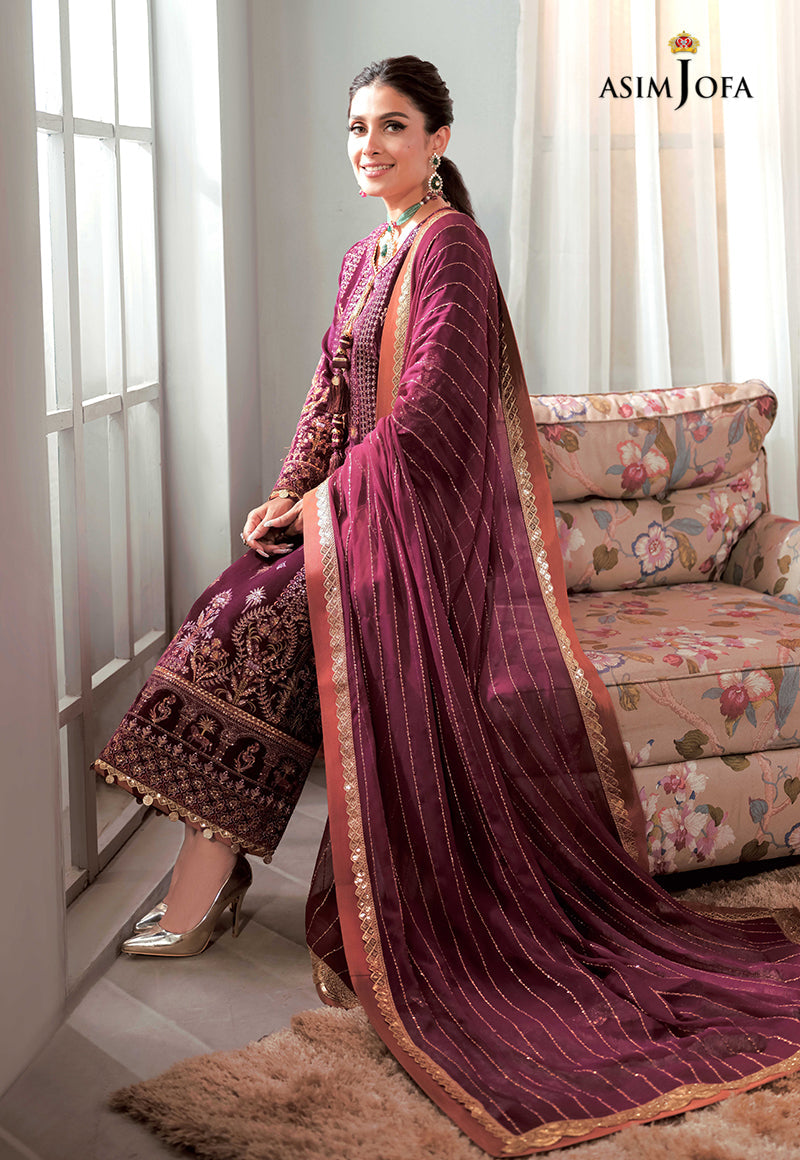 AJAM-10 EMBROIDERED VELVET 3 PCS
