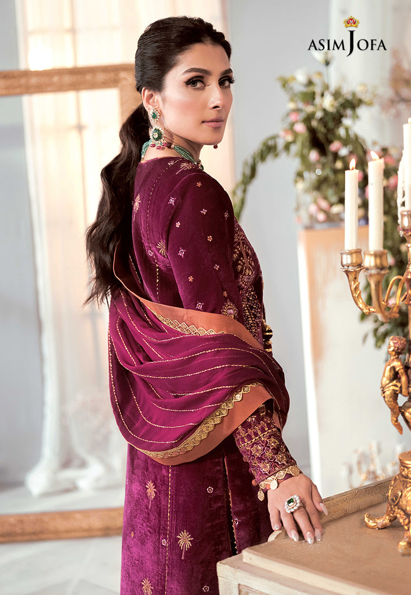 AJAM-10 EMBROIDERED VELVET 3 PCS