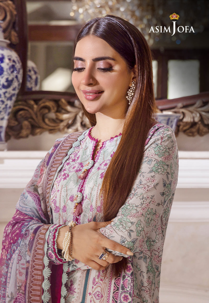 AJAS-13 DESIGNERS EMBROIDERED STITCHED 3 PCS
