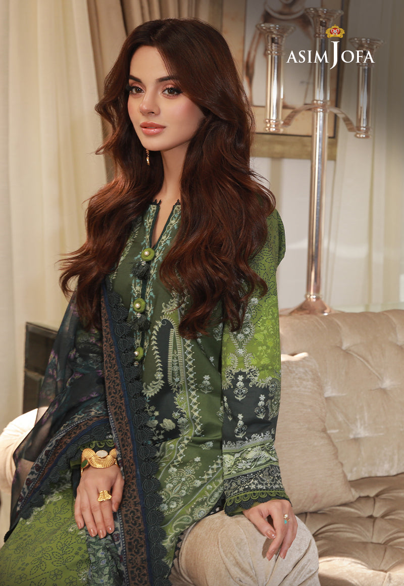 AJAS-14 DESIGNERS EMBROIDERED STITCHED 3 PCS