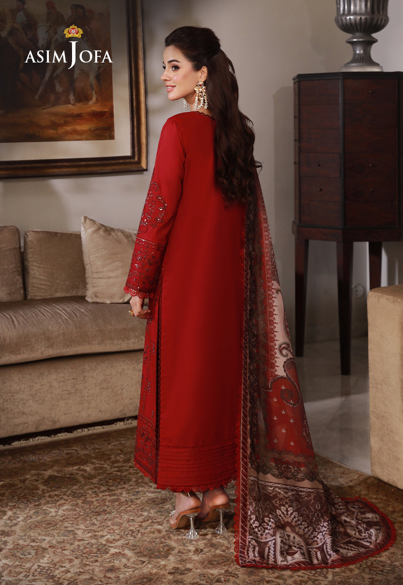 AJAS-25 DESIGNERS EMBROIDERED STITCHED 3 PCS