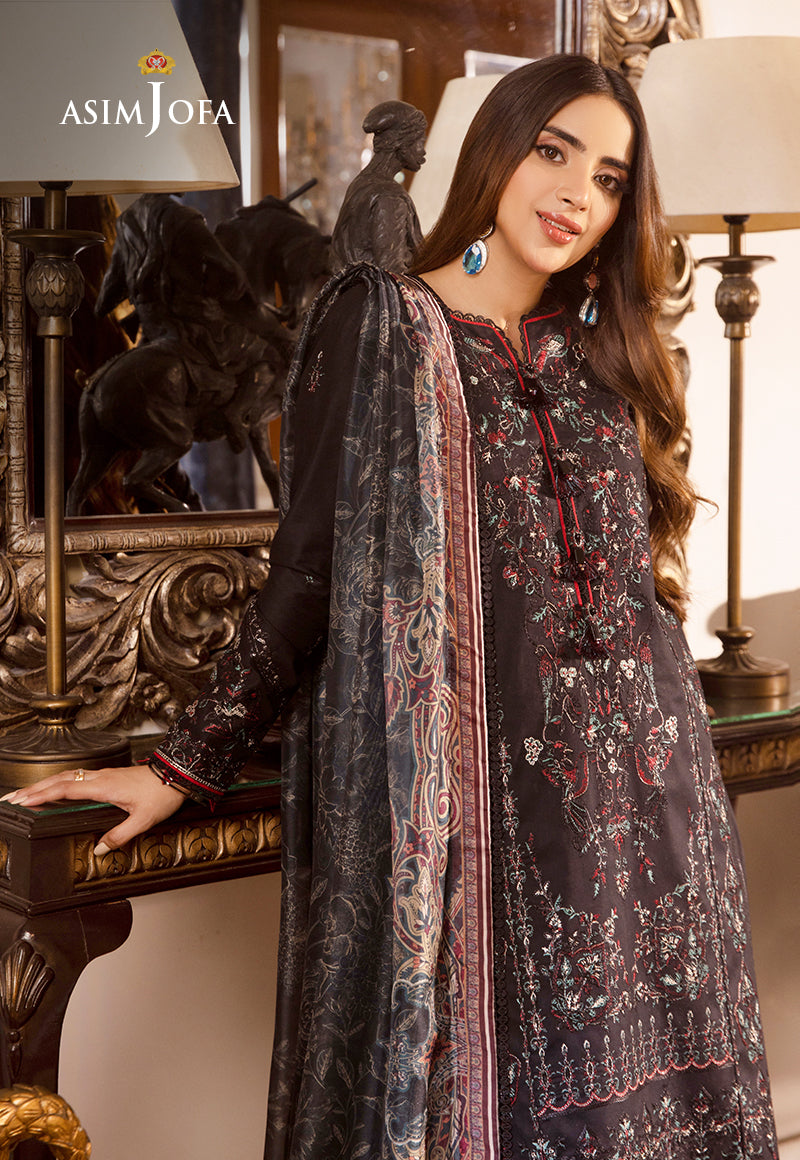 AJASD-26 DESIGNERS EMBROIDERED STITCHED 3 PCS