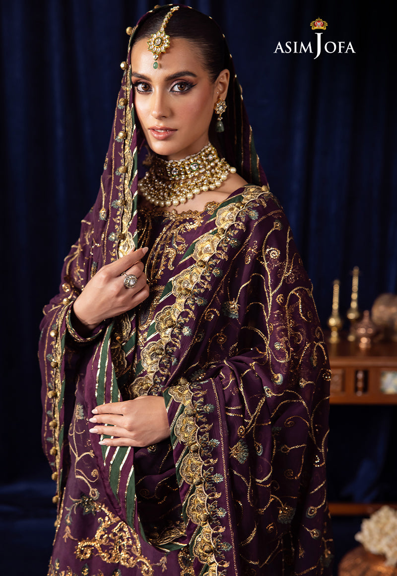 AJBK-07 DESIGNERS EMBROIDERED STITCHED 3 PCS