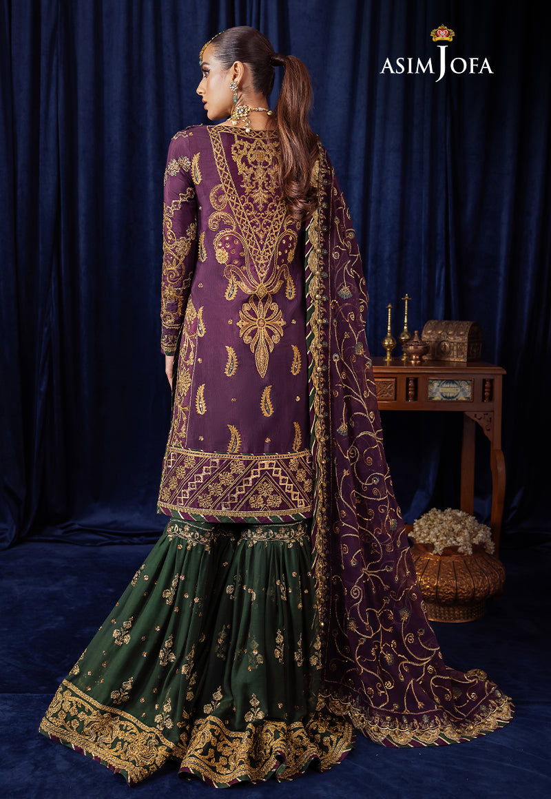 AJBK-07 DESIGNERS EMBROIDERED STITCHED 3 PCS