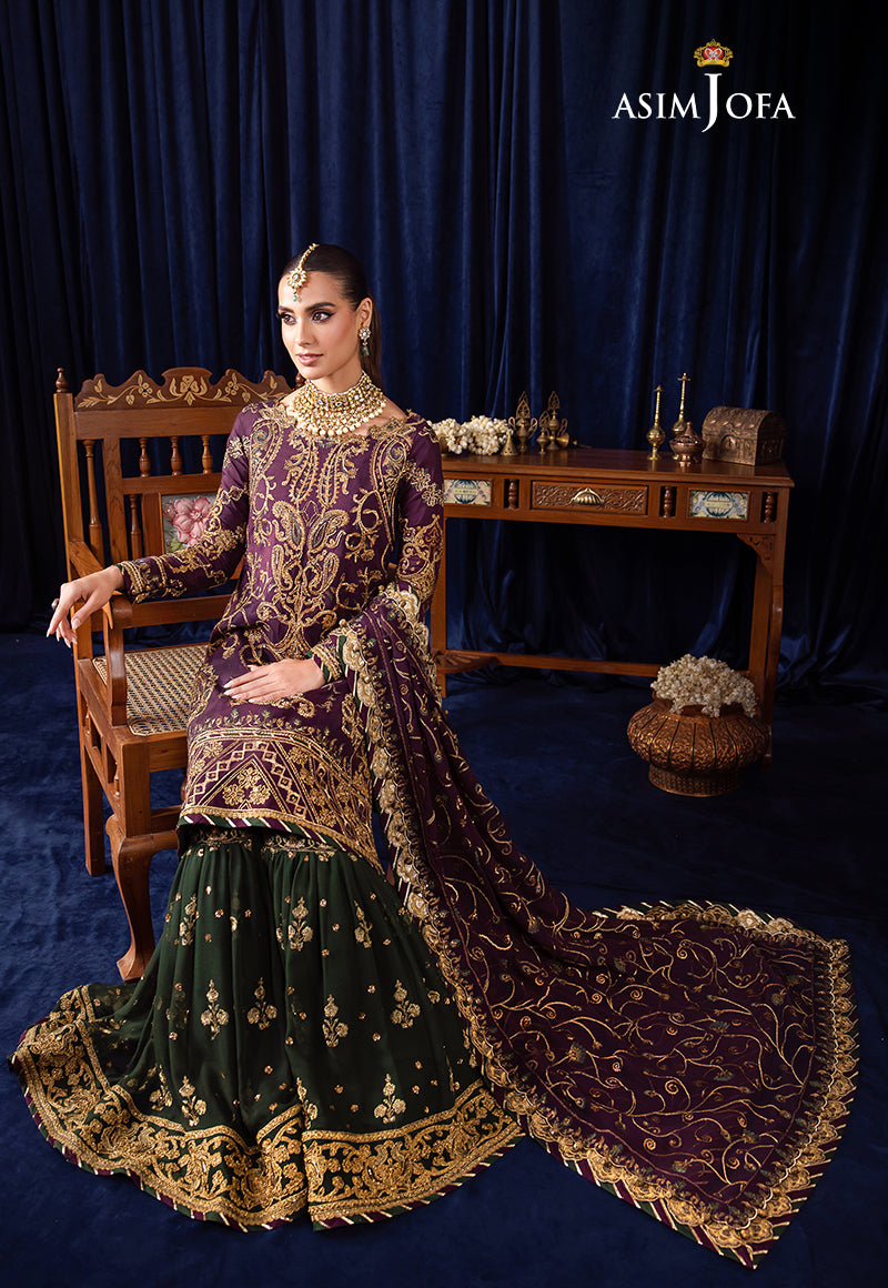 AJBK-07 DESIGNERS EMBROIDERED STITCHED 3 PCS