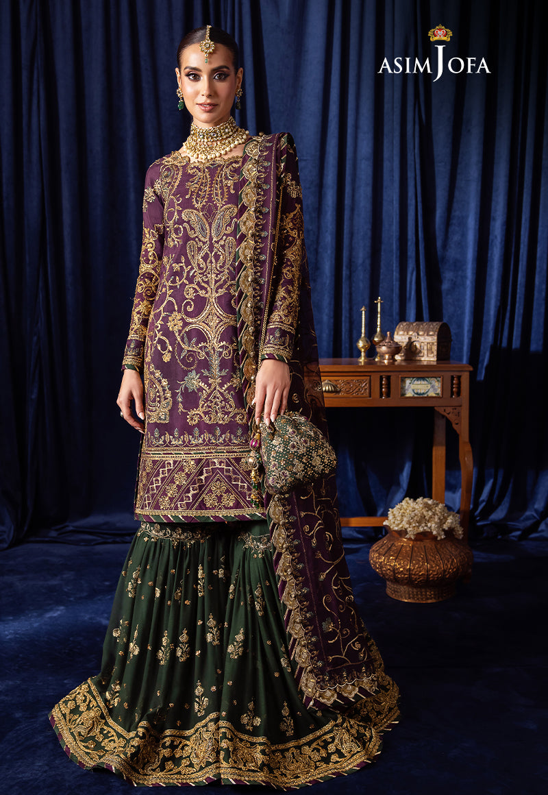AJBK-07 DESIGNERS EMBROIDERED STITCHED 3 PCS