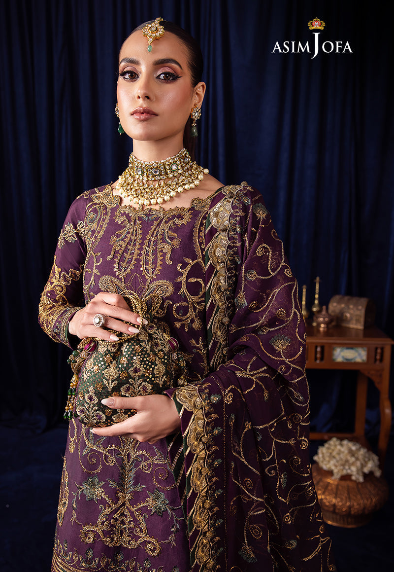 AJBK-07 DESIGNERS EMBROIDERED STITCHED 3 PCS