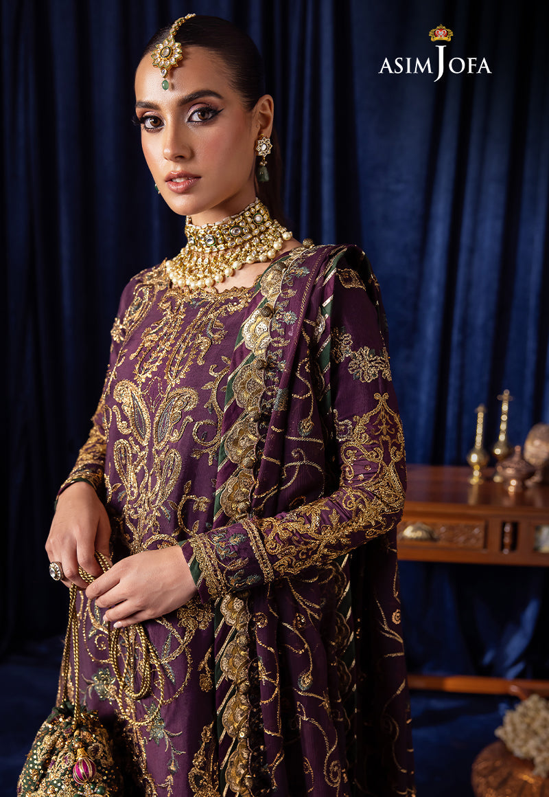 AJBK-07 DESIGNERS EMBROIDERED STITCHED 3 PCS