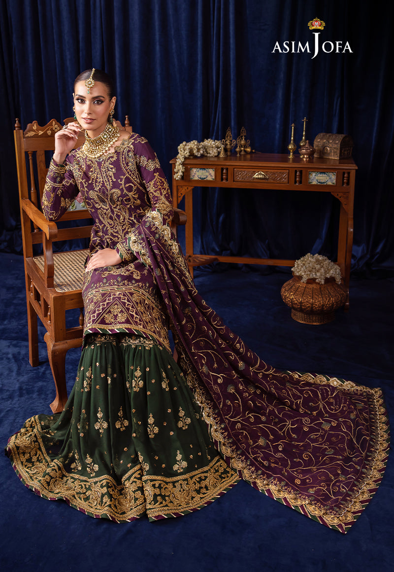 AJBK-07 DESIGNERS EMBROIDERED STITCHED 3 PCS