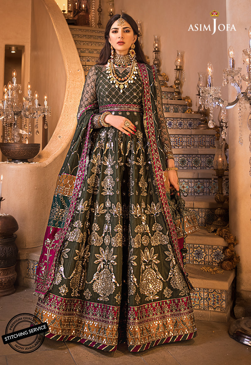 AJBN-10 EMBROIDERED SILK 2 PCS