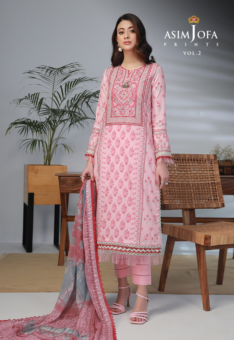 AJBP-42 EMBROIDERED LAWN 3-PCS