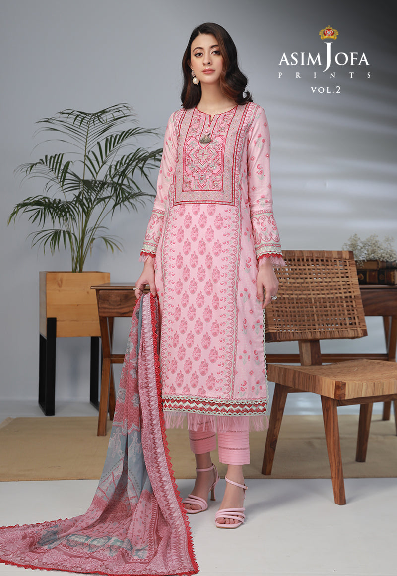 AJBP-42 EMBROIDERED LAWN 3-PCS
