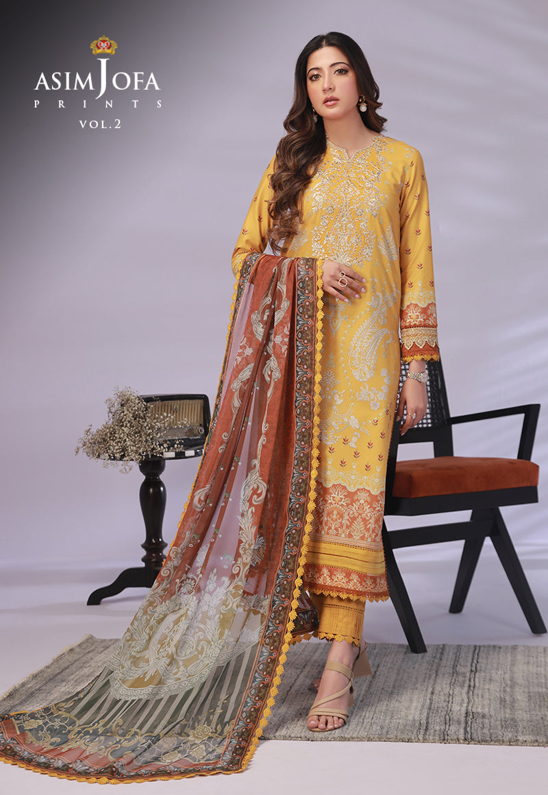 AJBP-47 EMBROIDERED LAWN 3-PCS