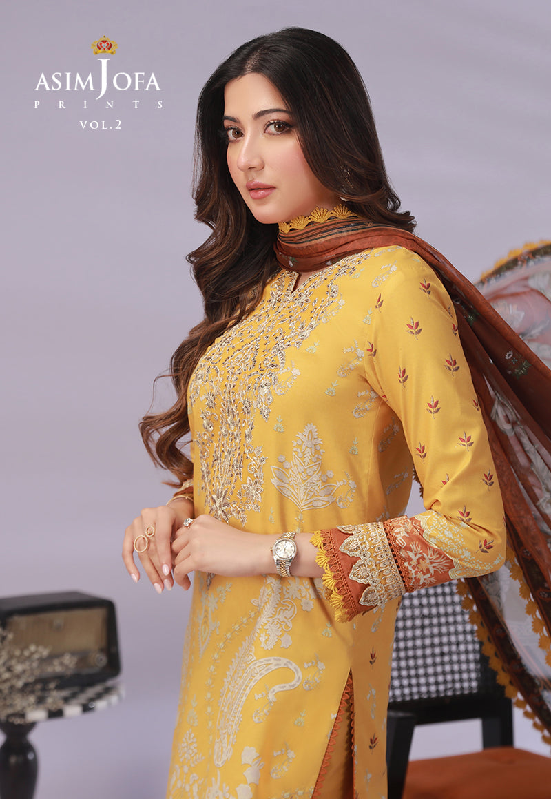 AJBP-47 EMBROIDERED LAWN 3-PCS