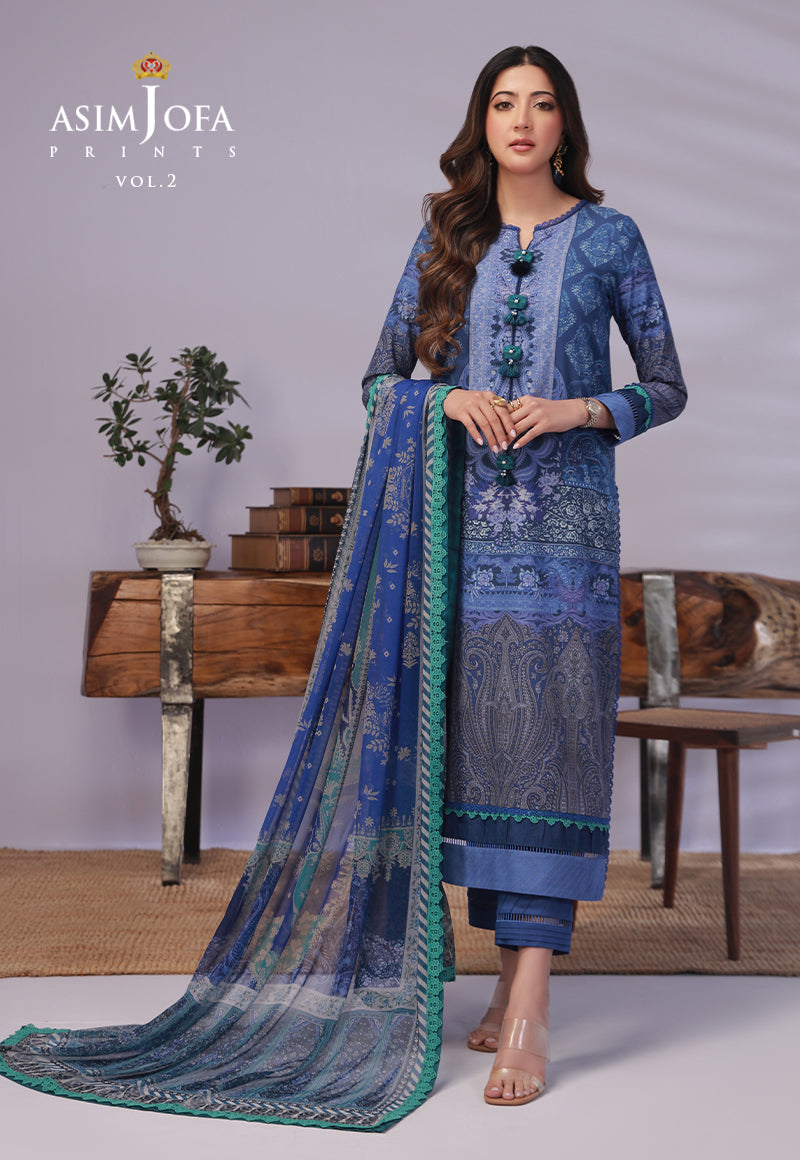 AJBP-49 PRINTED LAWN 2 PCS