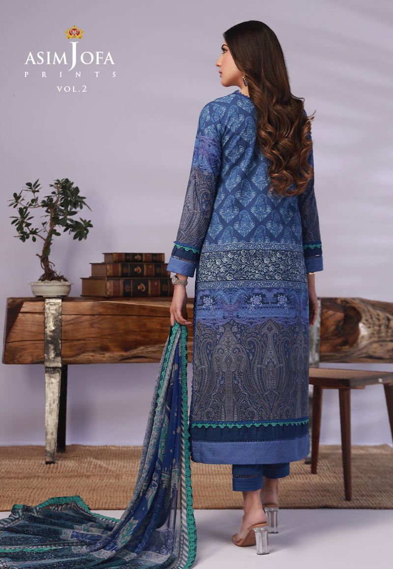 AJBP-49 PRINTED LAWN 2 PCS