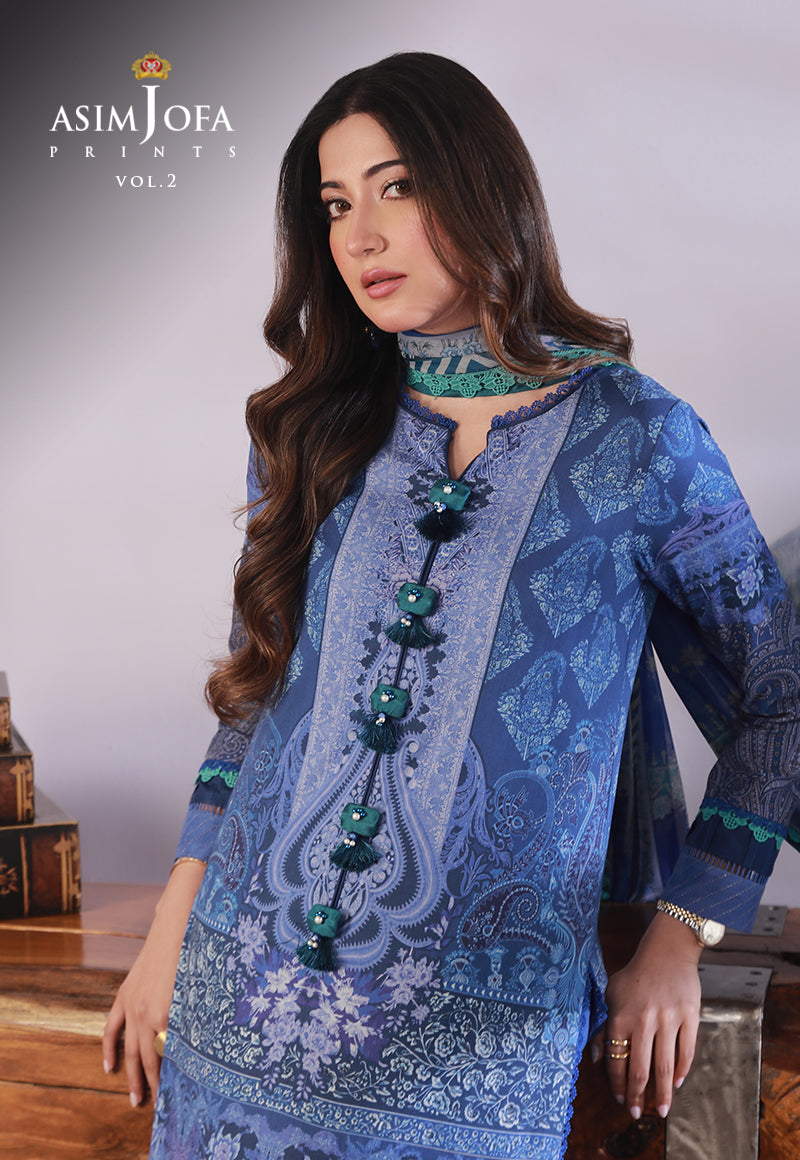 AJBP-49 PRINTED LAWN 2 PCS