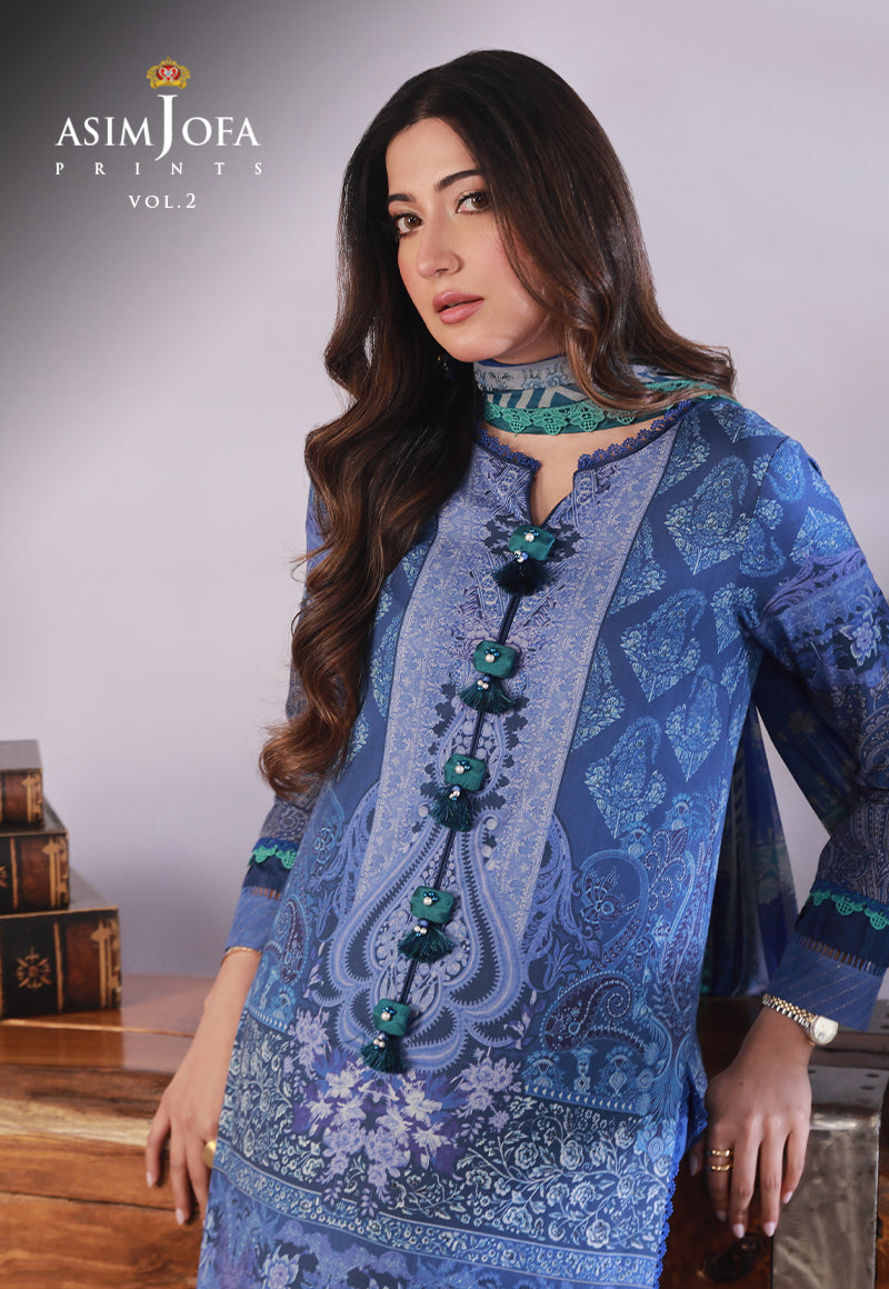 AJBP-49 PRINTED LAWN 2 PCS