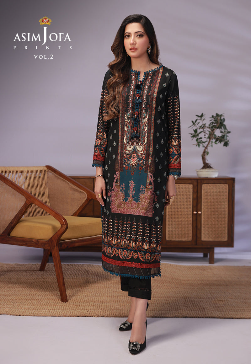 AJBP-51  PRINTED LAWN 2 PCS