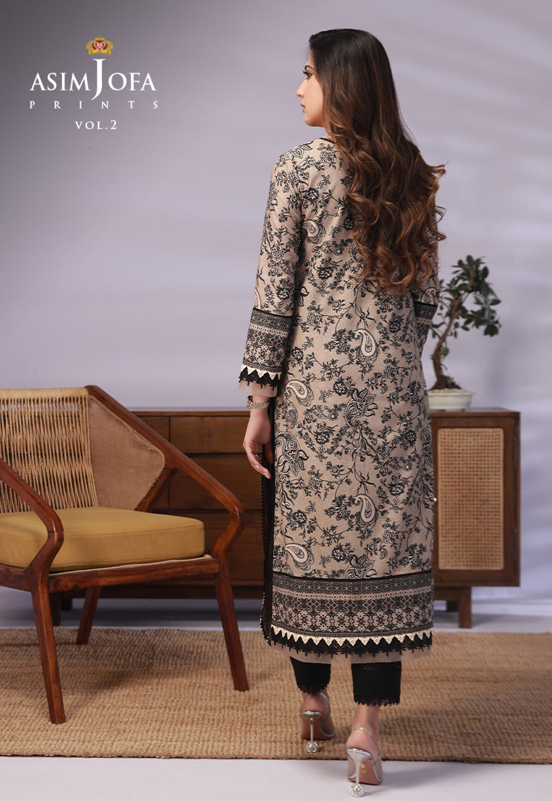 Ajbpd-59 Designers Stitched Printed Lawn 1 Pc