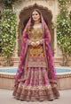 AJBRD-14 HAND EMBROIDERED BRIDAL DRESS 3 PCS