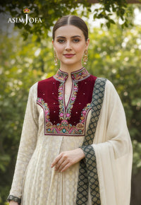 AJBRD-42 Embroidered Banarsi STITCHED 2 PCS