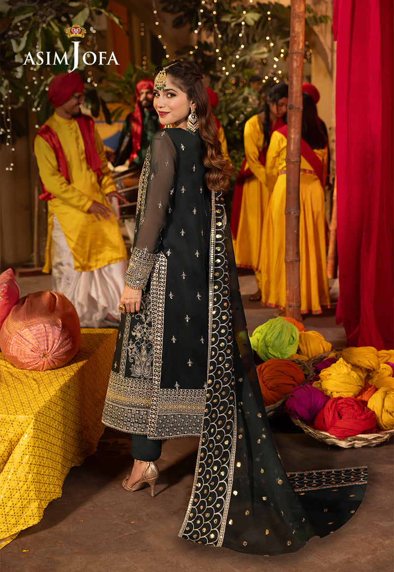 AJCDB-06 EMBROIDERED CHIFFON STITCHED 3 PCS