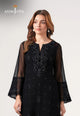 AJDSAI-214 EMBROIDERED CHIFFON STITCHED 2 PCS