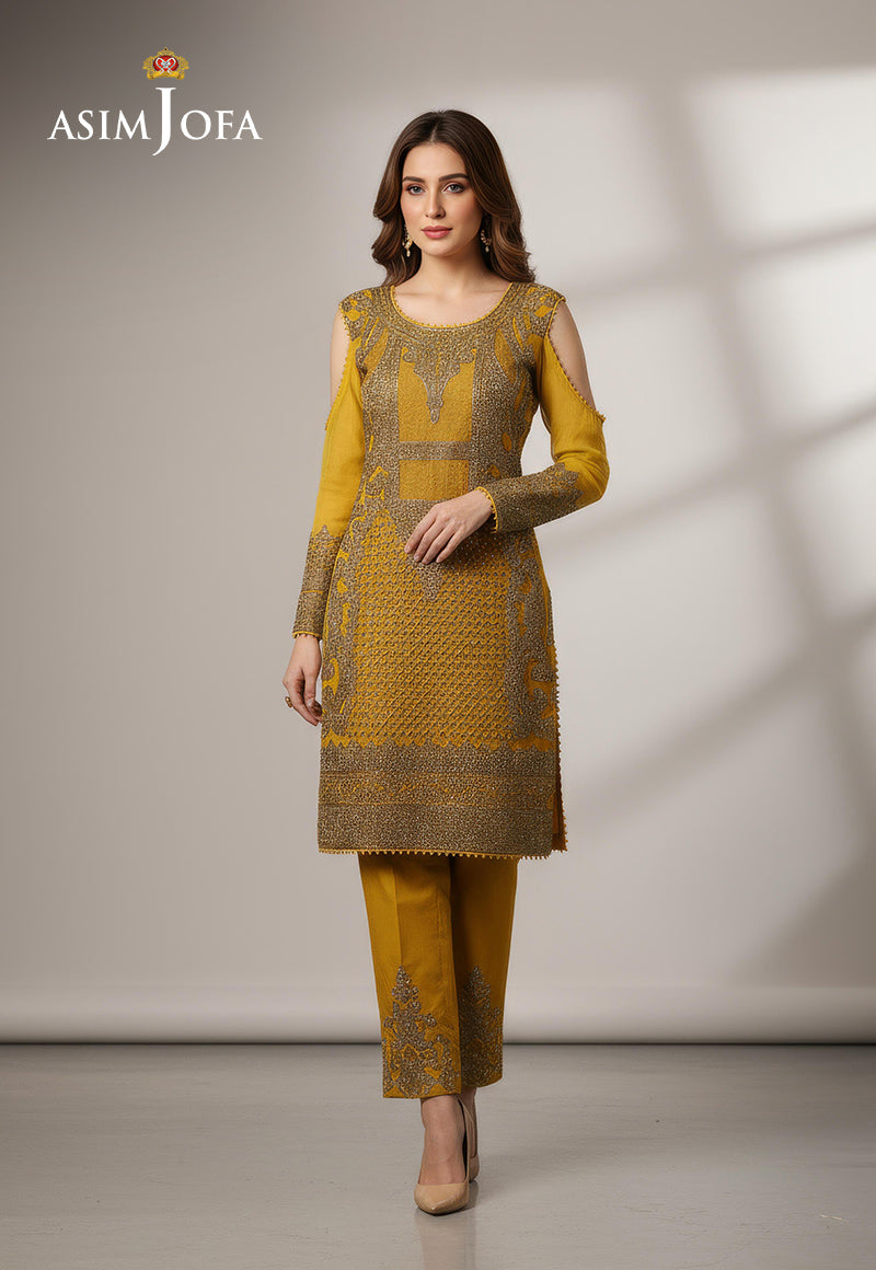 AJDSAI-310 EMBROIDERED CHIFFON STITCHED 1 PC